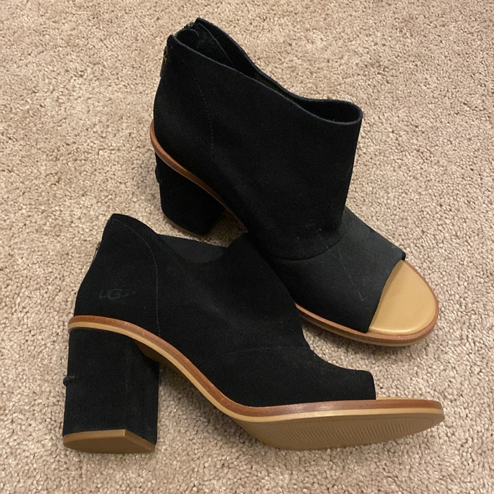 UGG Peep Toe Ankle Boot Heel